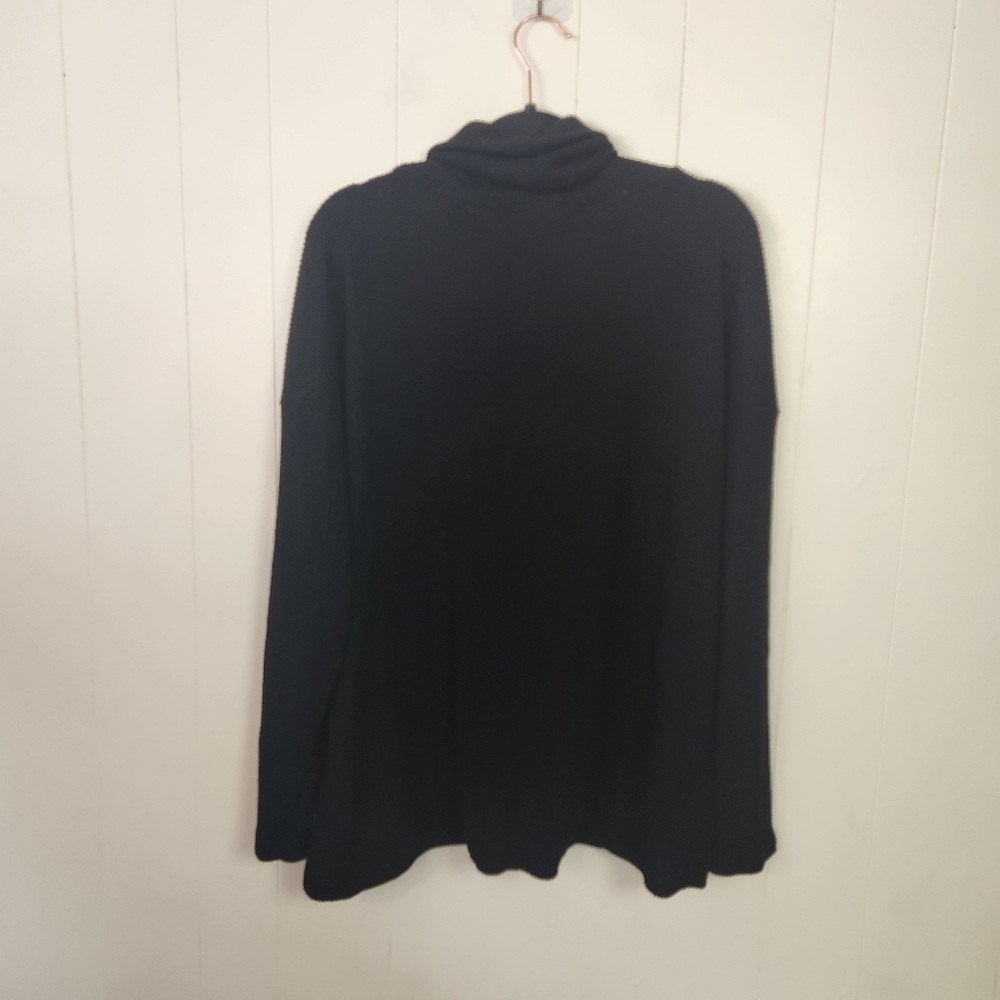 Rickis Black Cowl Neck Ribbed Plush Sweater Size XXL Loungewear Casual - Picture 5 of 9